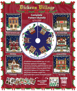Dickens Village Tree Skirt Applique Bundle - Savings