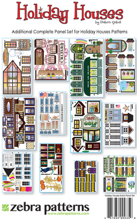 Extra Holiday Houses Applique panel component set