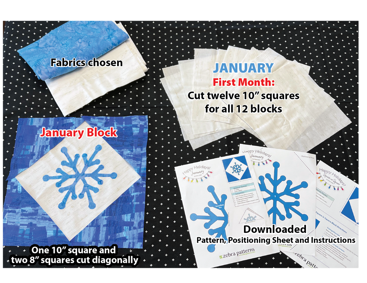 Zebra Snowflake January Snowflake Download| Zebra Patterns