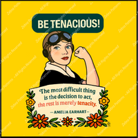 Amelia Earhart Quote Panel