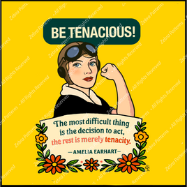 Amelia Earhart Quote Panel