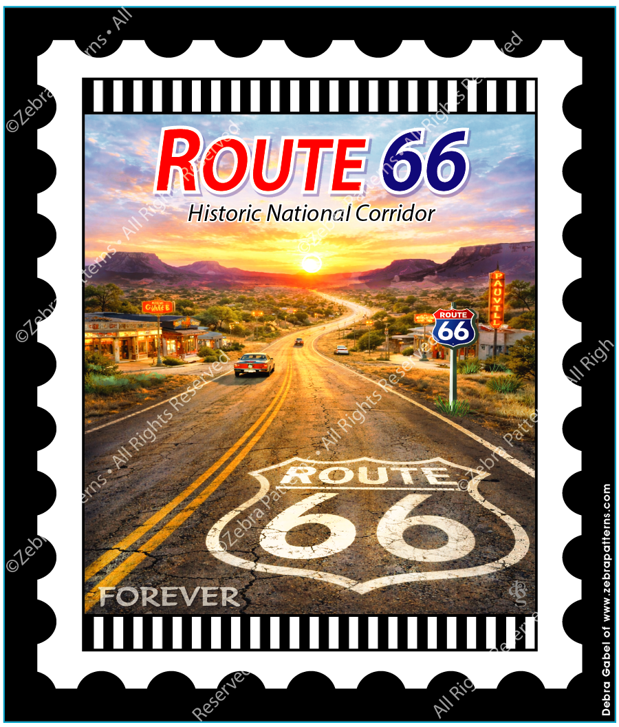 Route 66 Historic National Corridor| Zebra Patterns