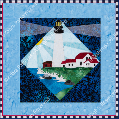 Portland Head Maine Applique| Zebra Patterns