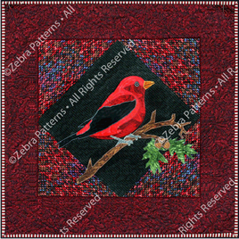 Scarlet Tanager Applique