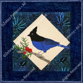 Blue Stellar Jay Applique