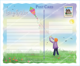 Fly a Kite Postcard Kit