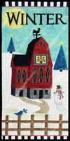 Winter Applique Skinny Barn