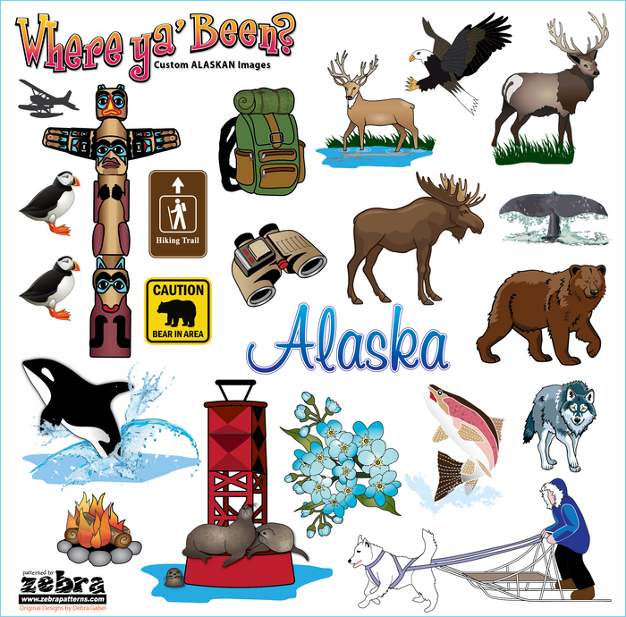Alaska Printed Stickers Panel| Zebra Patterns