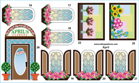 Extra Holiday Houses Applique panel component set