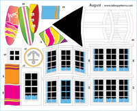 Extra Holiday Houses Applique panel component set