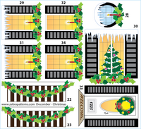Extra Holiday Houses Applique panel component set