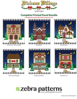 Dickens Village Tree Skirt Printed Panel Bundle - Savings