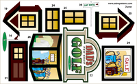 Extra Holiday Houses Applique panel component set