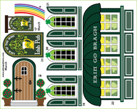 Extra Holiday Houses Applique panel component set