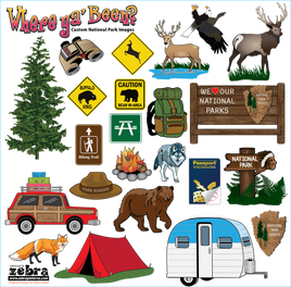 National Parks Printed Stickers Panel