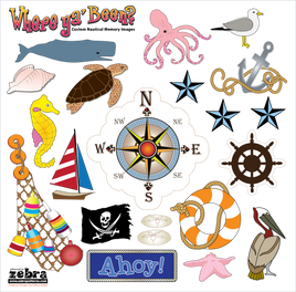 Nautical Printed Stickers Panel