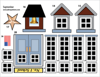 Extra Holiday Houses Applique panel component set