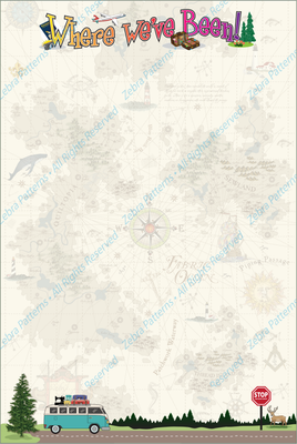 Travel Background Map Panel