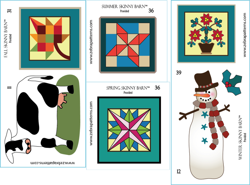 Skinny Barns Applique| Zebra Patterns